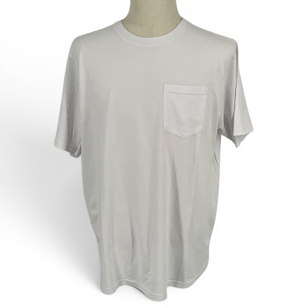 Siegfried Mens White 100% Cotton Short Sleeve Pocket T-Shirt Size Large Vintage